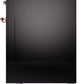 Ilve UP60FSNMPBKPLP Nostalgie Ii 60 Inch Dual Fuel Liquid Propane Freestanding Range In Glossy Black With Copper Trim