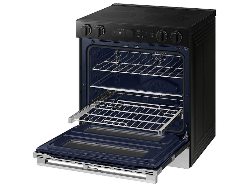 Samsung NSE6DG8550SR Bespoke Smart Slide-In Electric Range 6.3 Cu. Ft. With Flex Duo&#8482; & Illuminated Precision Knobs In Stainless Steel