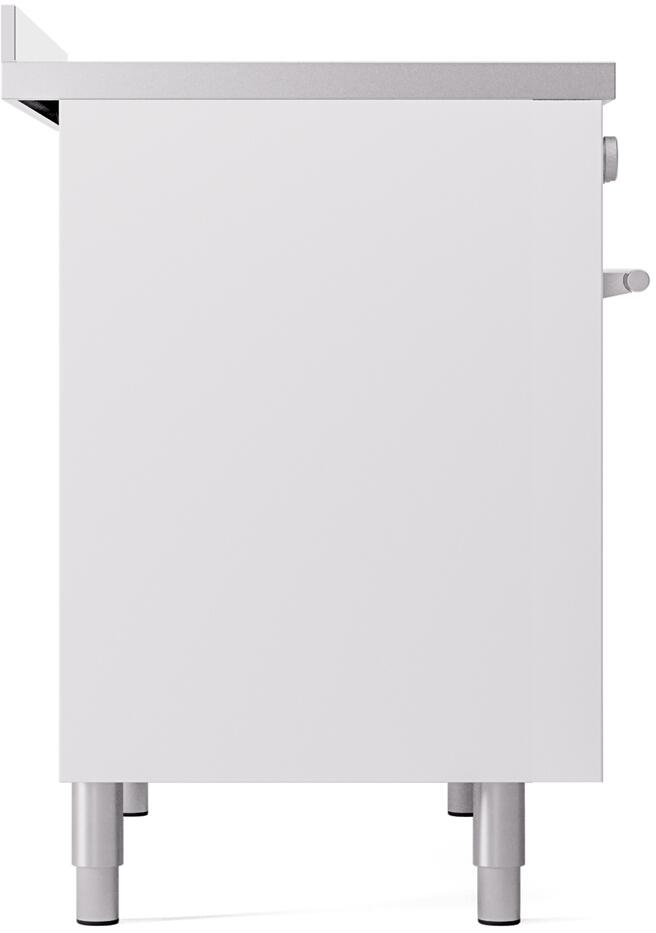 Ilve UPDI406WMPWH Professional Plus Ii 40 Inch Electric Freestanding Range In White With Trim