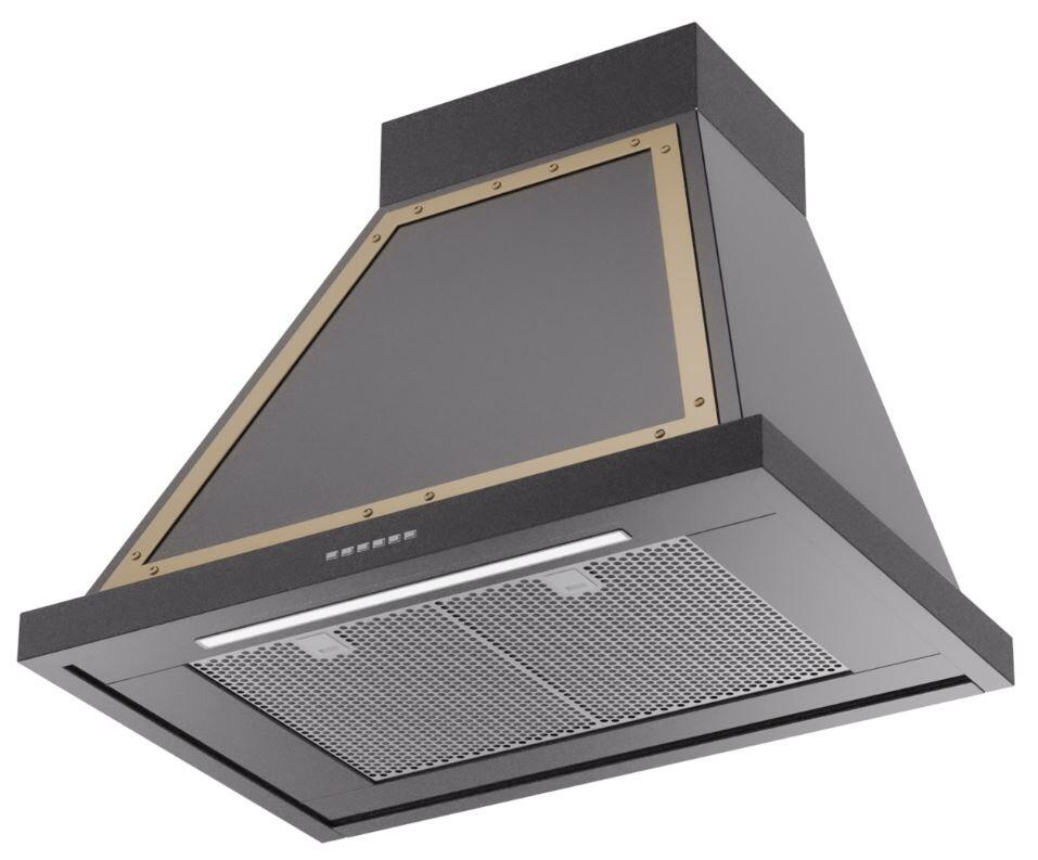 Ilve UANB30BKG Nostalgie 30 Inch Glossy Black Wall Mount Convertible Range Hood