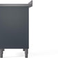 Ilve UPDI406NMPBGB Nostalgie Ii 40 Inch Electric Freestanding Range In Blue Grey With Bronze Trim