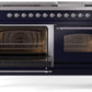 Ilve UP60FNMPMBCLP Nostalgie Ii 60 Inch Dual Fuel Liquid Propane Freestanding Range In Blue With Chrome Trim