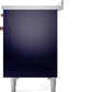 Ilve UPI486NMPMBP Nostalgie Ii 48 Inch Electric Freestanding Range In Blue With Copper Trim