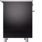 Ilve UPDI406WMPBK Professional Plus Ii 40 Inch Electric Freestanding Range In Glossy Black With Trim