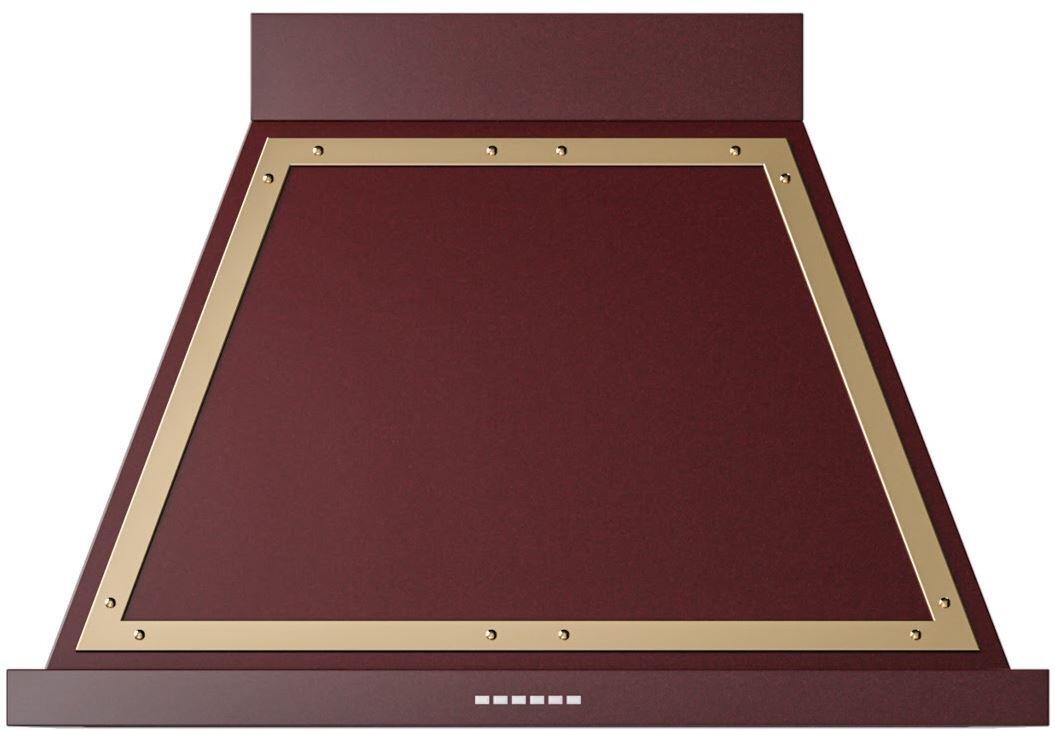 Ilve UANB36BUG Nostalgie 36 Inch Burgundy Wall Mount Range Hood