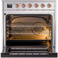 Ilve UPI304NMPSSP Nostalgie Ii 30 Inch Electric Freestanding Range In Stainless Steel With Copper Trim