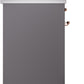 Ilve UPI304NMPMGP Nostalgie Ii 30 Inch Electric Freestanding Range In Matte Graphite With Copper Trim