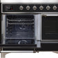 Ilve UMDI10NS3BKC Majestic Ii 40 Inch Electric Freestanding Range In Glossy Black With Chrome Trim