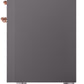 Ilve UP48FNMPMGP Nostalgie Ii 48 Inch Dual Fuel Natural Gas Freestanding Range In Matte Graphite With Copper Trim