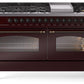 Ilve UP60FNMPBUBLP Nostalgie Ii 60 Inch Dual Fuel Liquid Propane Freestanding Range In Burgundy With Bronze Trim