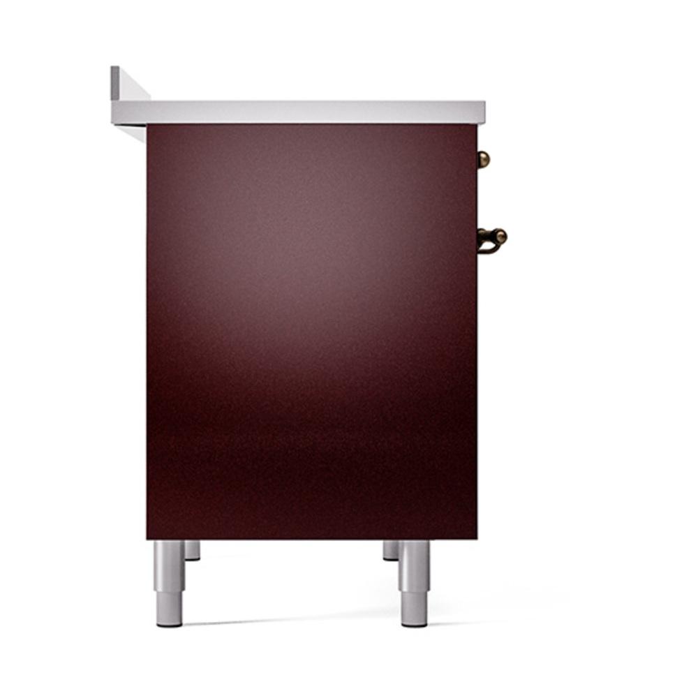 Ilve UNDI406QNMPBUB Ilve Undi406Qnmpbub Nostalgie Ii Noblesse 40" Induction Range (Solid Door, Burgundy, Burnished)