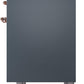 Ilve UPDI406NMPBGP Nostalgie Ii 40 Inch Electric Freestanding Range In Blue Grey With Copper Trim