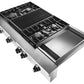 Kitchenaid KGCU484VSS 48-Inch 4 Burner Gas Rangetop, Commercial-Style - Stainless Steel