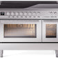 Ilve UPI486WMPSS Professional Plus Ii 48 Inch Electric Freestanding Range In Stainless Steel With Trim