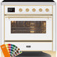 Ilve UMI09NS3RAG Majestic Ii 36 Inch Electric Freestanding Range In Custom Ral Color With Brass Trim