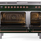 Ilve UP48FSNMPEGP Nostalgie Ii 48 Inch Dual Fuel Natural Gas Freestanding Range In Emerald Green With Copper Trim