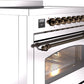 Ilve UPI366NMPSSB Nostalgie Ii 36 Inch Electric Freestanding Range In Stainless Steel With Bronze Trim