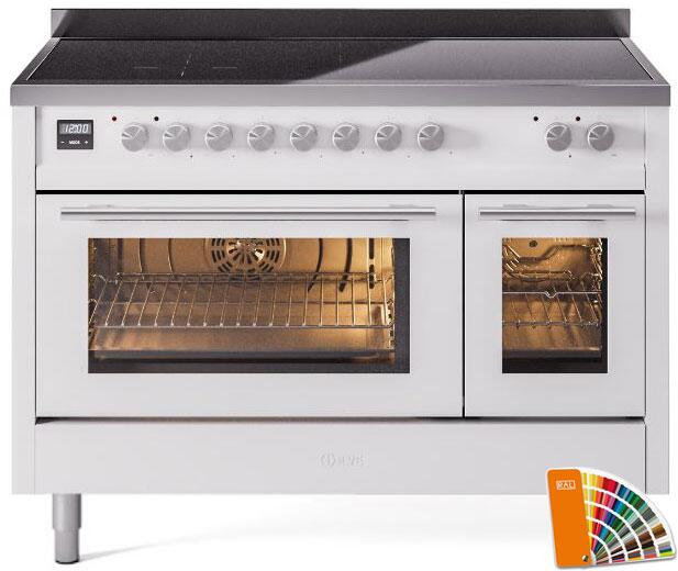 Ilve UPI486WMPRA Professional Plus Ii 48 Inch Electric Freestanding Range In Ral Custom Color With Trim