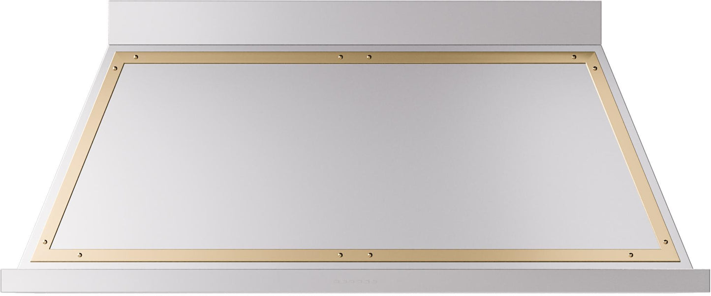 Ilve UANB60SSG Ilve Uanb60Ssg Nostalgie 60" Hood In Stainless Steel With Brass Trim