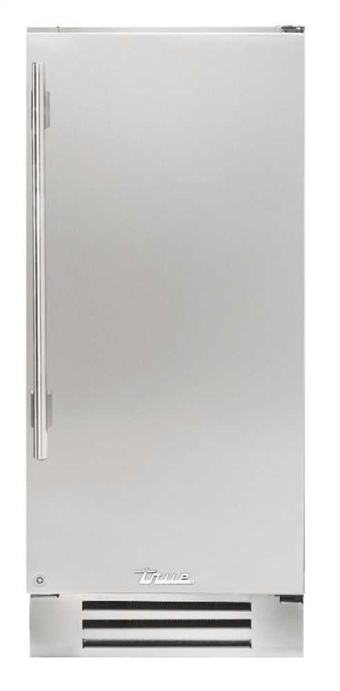 True Residential TUR15RSSC 15 Inch Solid Stainless Door Right Hinge Undercounter Refrigerator