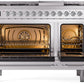 Ilve UP48FNMPSSC Nostalgie Ii 48 Inch Dual Fuel Natural Gas Freestanding Range In Stainless Steel With Chrome Trim