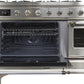 Ilve UM12FDNS3SSC Majestic Ii 48 Inch Dual Fuel Natural Gas Freestanding Range In Stainless Steel With Chrome Trim