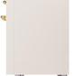 Ilve UPI486NMPAWG Nostalgie Ii 48 Inch Electric Freestanding Range In Antique White With Brass Trim