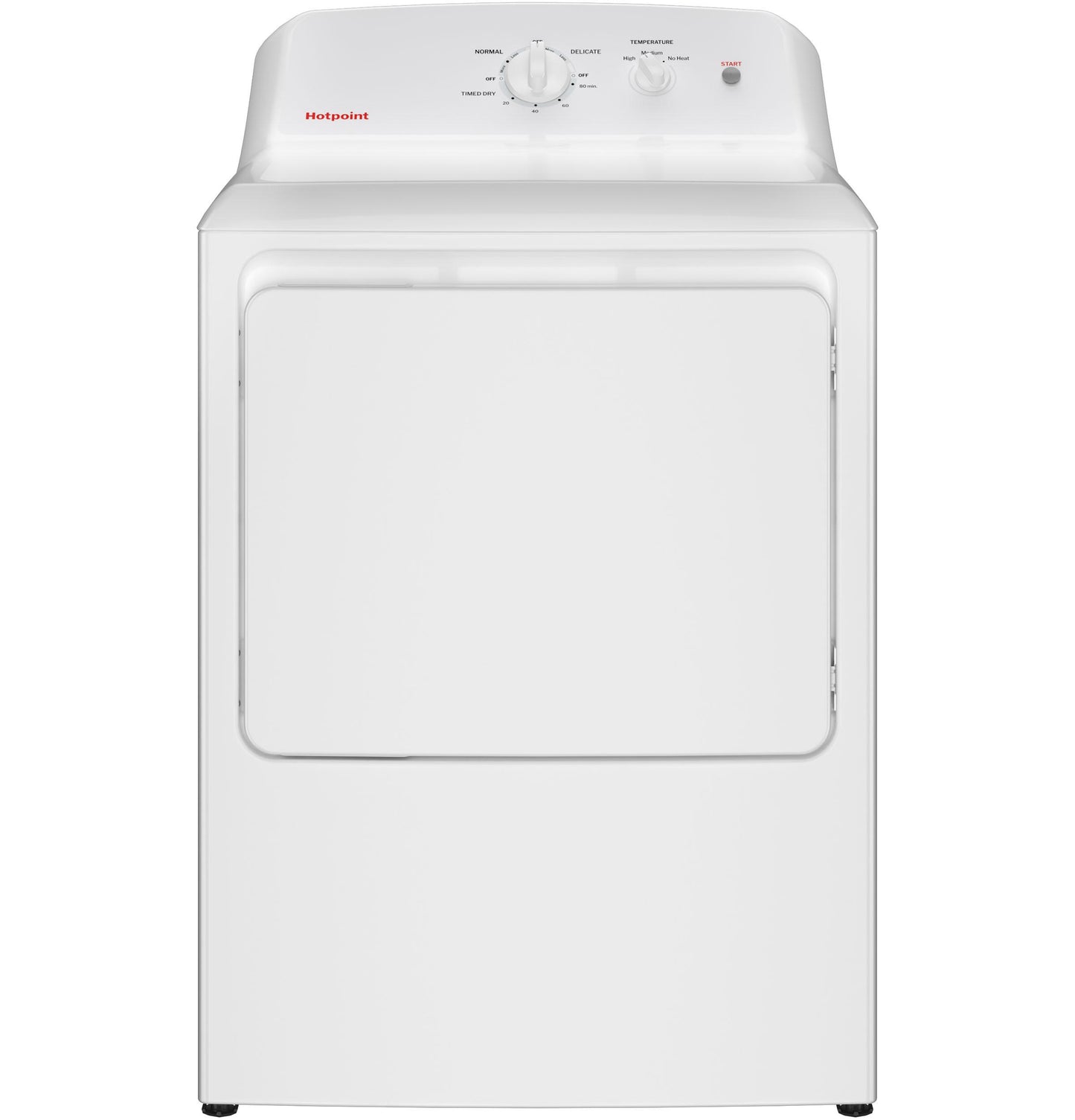 Hotpoint HTX26EASWWW Hotpoint® 6.2 Cu. Ft. Capacity&#X00A0;&#X00A0;Electric&#X00A0;Dryer&#X00A0;With Up To 120 Ft. Venting And Shallow Depth&#X200B;