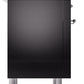 Ilve UP36FNMPBKC Nostalgie Ii 36 Inch Dual Fuel Natural Gas Freestanding Range In Glossy Black With Chrome Trim