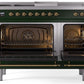 Ilve UP48FSNMPEGG Nostalgie Ii 48 Inch Dual Fuel Natural Gas Freestanding Range In Emerald Green With Brass Trim