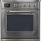 Ilve UM30DNE3SSCLP Majestic Ii 30 Inch Dual Fuel Liquid Propane Freestanding Range In Stainless Steel With Chrome Trim