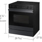 Samsung NSE6DG8502MT Bespoke 6.3 Cu. Ft. Smart Slide-In Energy Star® Certified Electric Range With Air Fry In Matte Black Steel