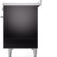 Ilve UPI486WMPBK Professional Plus Ii 48 Inch Electric Freestanding Range In Glossy Black With Trim