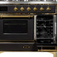 Ilve UMD10FDNS3MGG Majestic Ii 40 Inch Dual Fuel Natural Gas Freestanding Range In Matte Graphite With Brass Trim