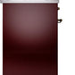 Ilve UP30NMPBUB Nostalgie Ii 30 Inch Dual Fuel Natural Gas Freestanding Range In Burgundy With Bronze Trim