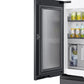 Samsung RF23BB8900QK Bespoke Counter Depth 4-Door French Door Refrigerator (23 Cu. Ft.) - In Charcoal Glass Top And Family Hub™ Panels With Stainless Steel Middle And Bottom Panels