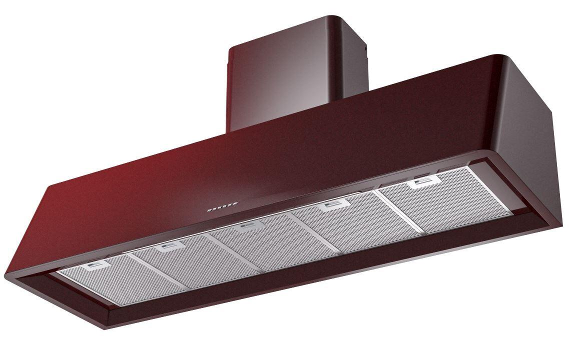 Ilve UAG60BU Nostalgie 60 Inch Burgundy Wall Mount Range Hood