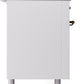 Ilve UP60FSNMPWHB Nostalgie Ii 60 Inch Dual Fuel Natural Gas Freestanding Range In White With Bronze Trim