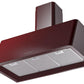 Ilve UAG36BU Nostalgie 36 Inch Burgundy Wall Mount Range Hood