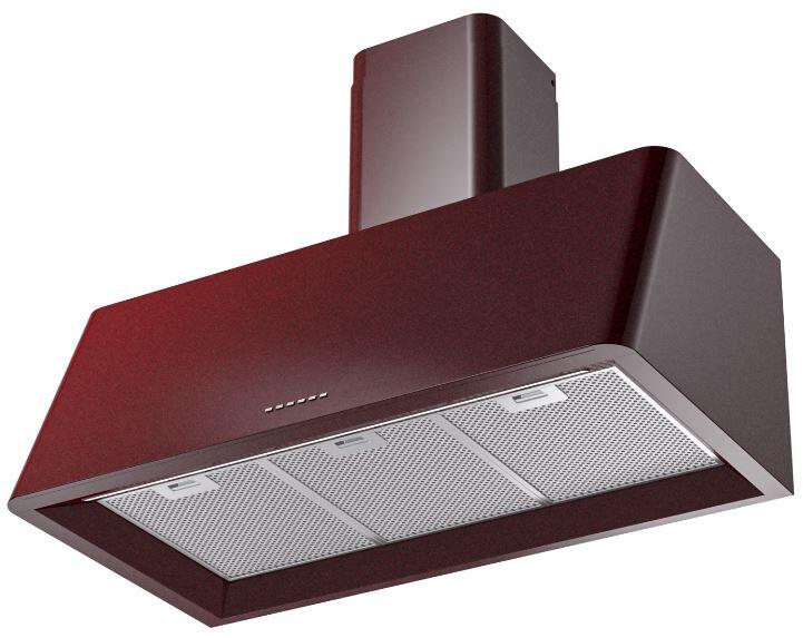 Ilve UAG36BU Nostalgie 36 Inch Burgundy Wall Mount Range Hood