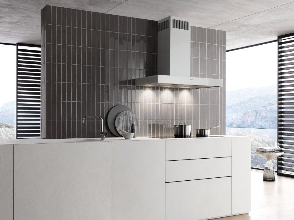 Miele DA6698WPURISTICEDITION6000BRILLIANTWHITE Wall Ventilation Hood With Energy-Efficient Led Lighting And Touch Controls For Simple Operation.