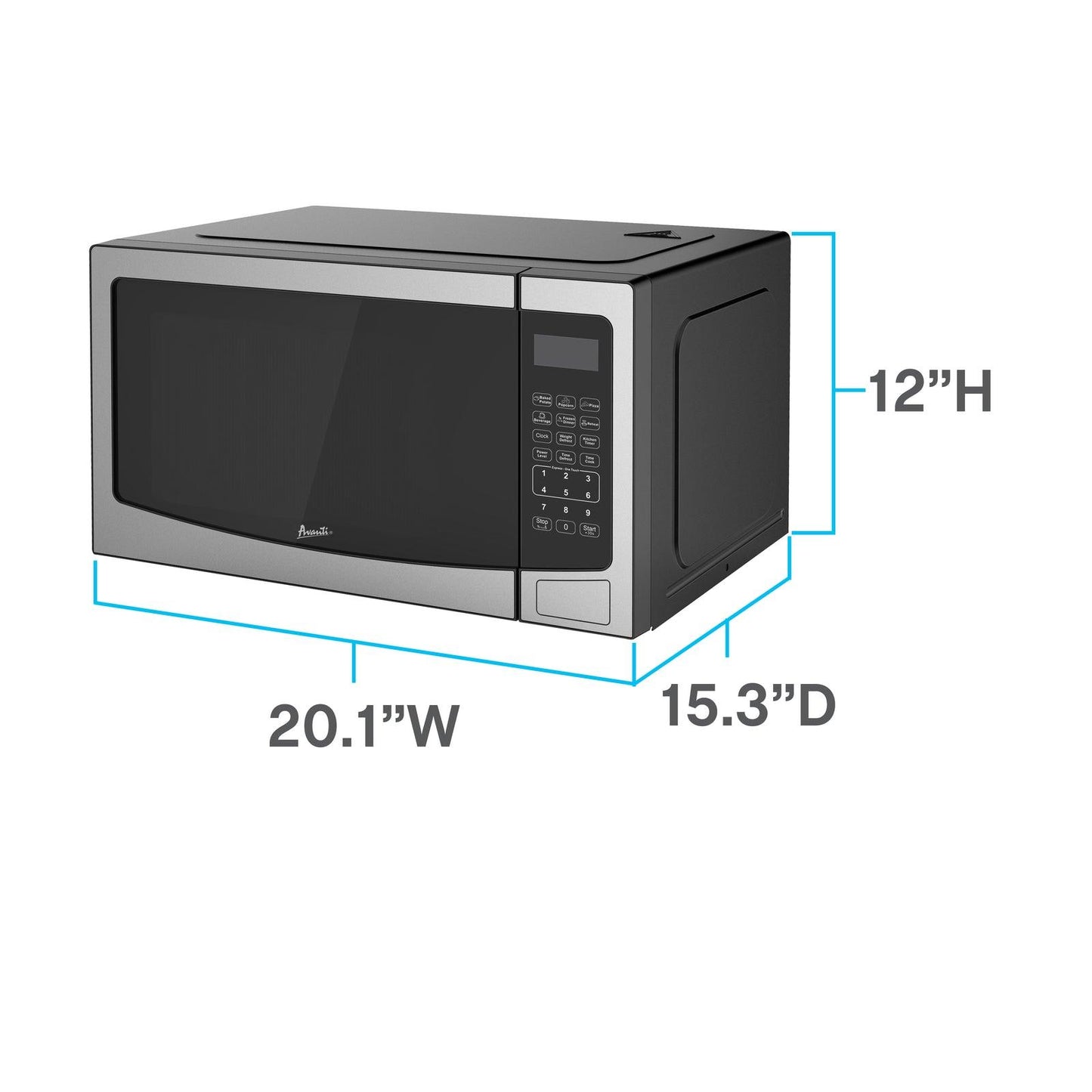 Avanti MT115V0W Avanti Microwave Oven, 1.1 Cu. Ft. Capacity - White / 1.1 Cu. Ft.