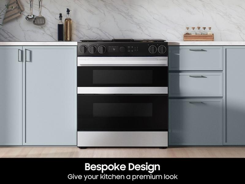 Samsung NSG6DG8550SR Bespoke Smart Slide-In Gas Range 6.0 Cu. Ft. With Flex Duo&#8482; & Illuminated Precision Knobs In Stainless Steel