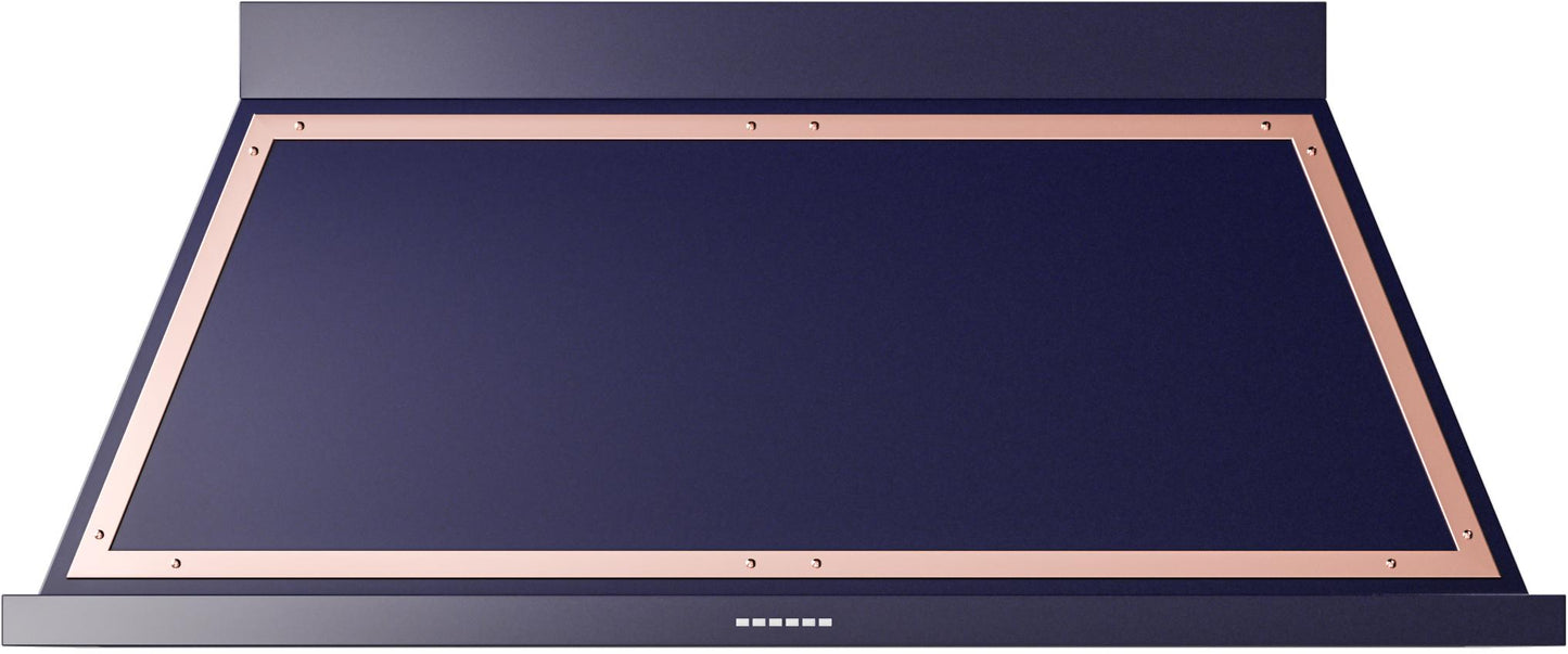 Ilve UANB60MBP Ilve Uanb60Mbp Nostalgie 60" Hood In Midnight Blue With Copper Trim