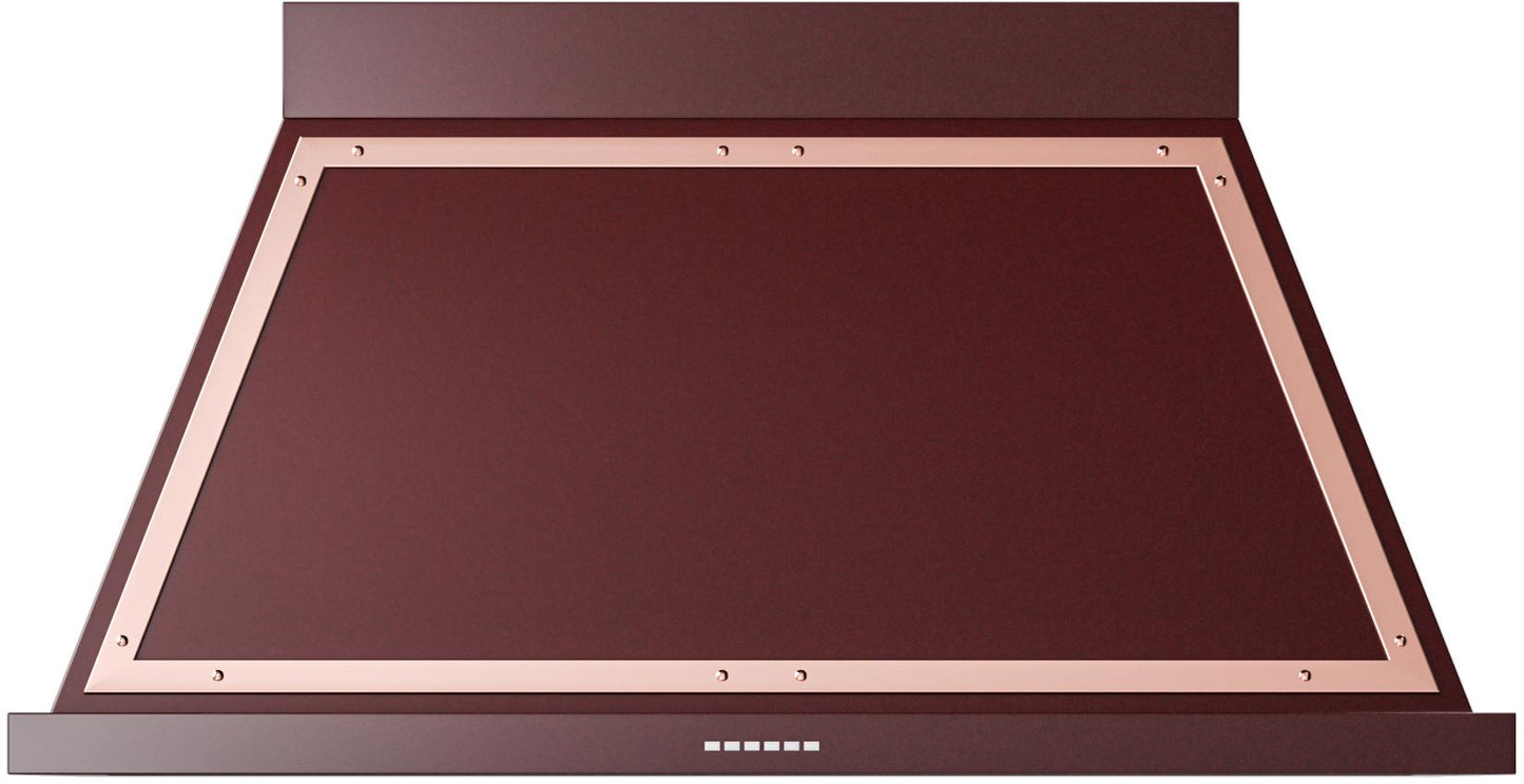 Ilve UANB48BUP Ilve Uanb48Bup Nostalgie 48" Hood In Burgundy With Copper Trim