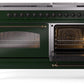 Ilve UP60FNMPEGB Nostalgie Ii 60 Inch Dual Fuel Natural Gas Freestanding Range In Emerald Green With Bronze Trim