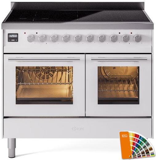 Ilve UPDI406WMPRA Professional Plus Ii 40 Inch Electric Freestanding Range In Ral Custom Color With Trim