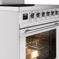 Ilve UPI304WMPWH Professional Plus Ii 30 Inch Electric Freestanding Range In White With Trim