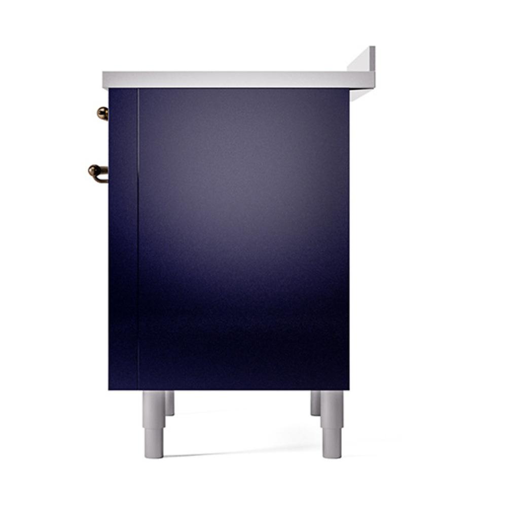 Ilve UNI366QNMPMBB Ilve Uni366Qnmpmbb Nostalgie Ii Noblesse 36" Induction Range (Solid Door, Midnight Blue, Burnished)