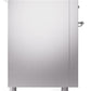 Ilve UP60FSNMPSSC Nostalgie Ii 60 Inch Dual Fuel Natural Gas Freestanding Range In Stainless Steel With Chrome Trim